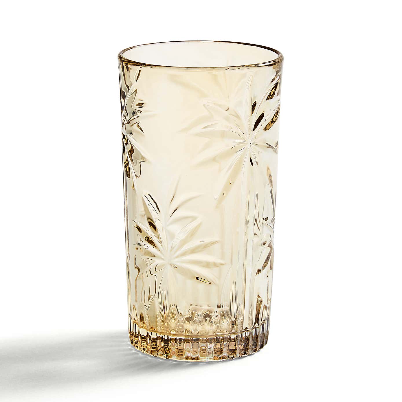 Luxe Palm Amber Highball Glass