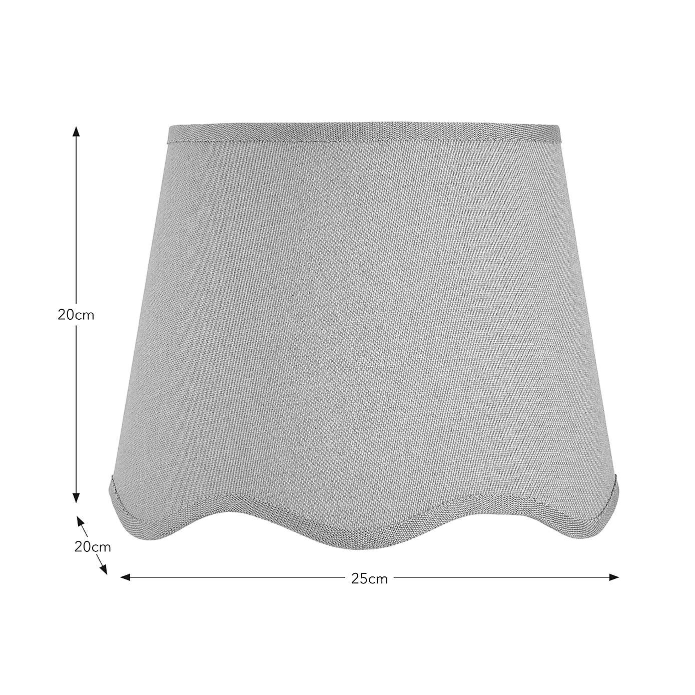 Scalloped Edge Linen Lamp Shade