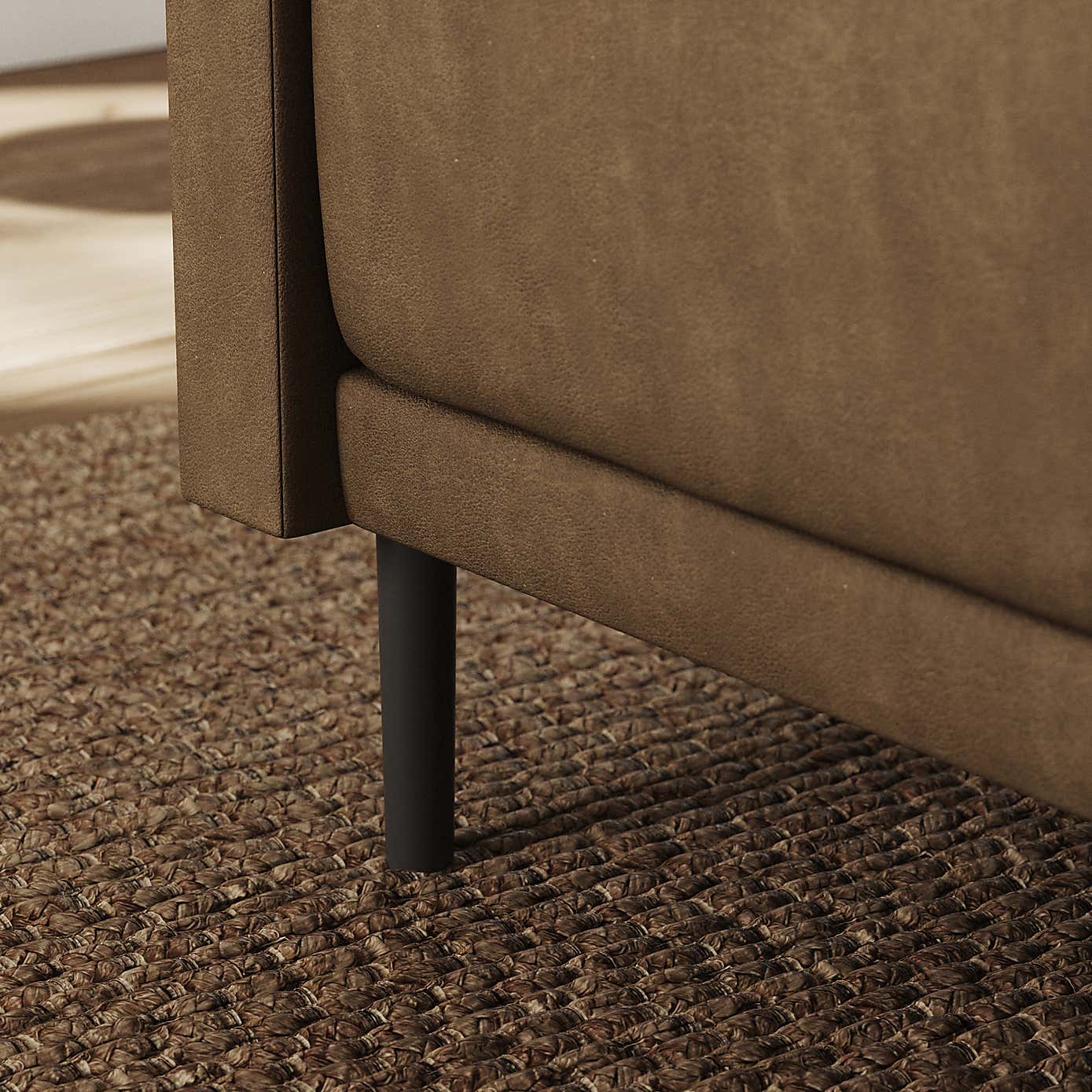 Mae Corner Dining Bench, Faux Leather