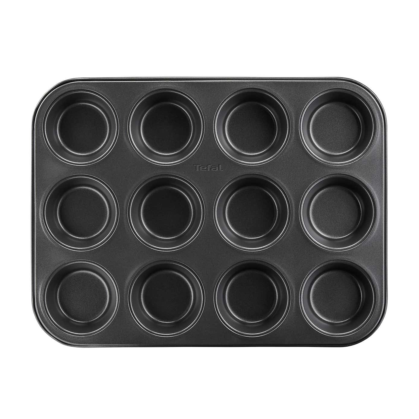 Tefal Excellence Aluminium Non-Stick Muffin Tray, 12 Cups