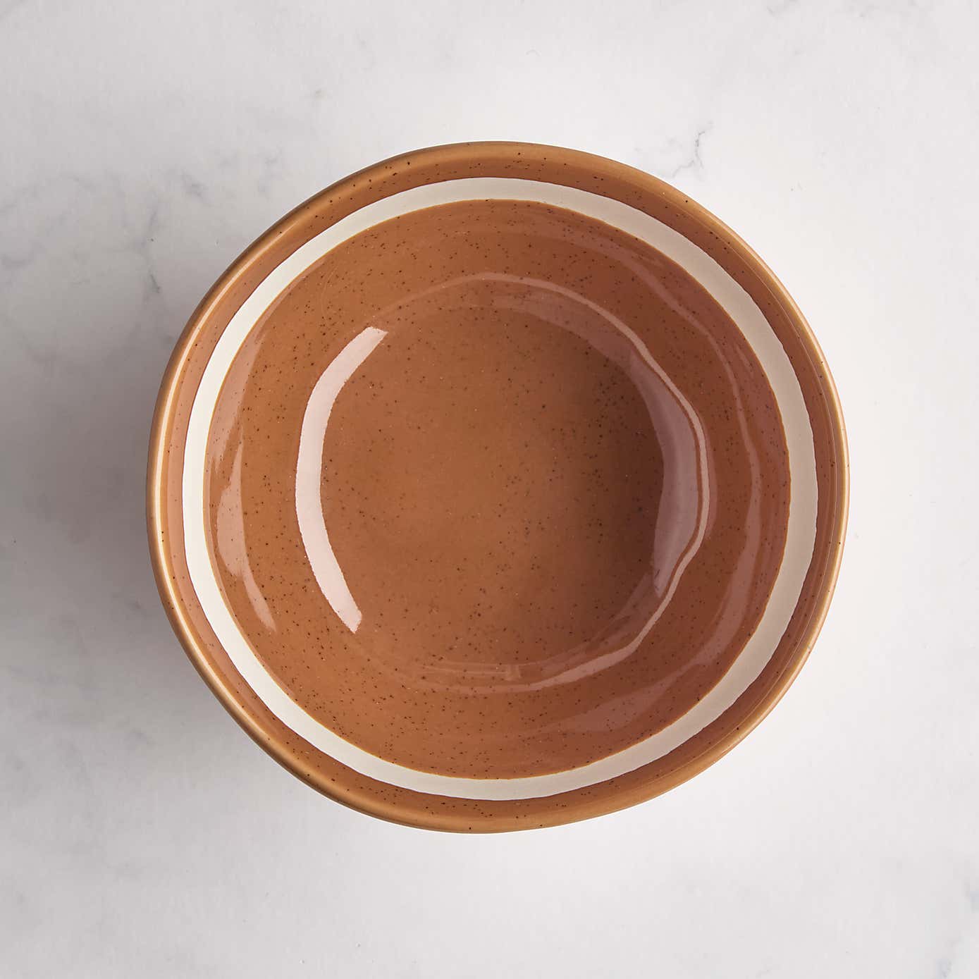 Striped Stoneware Nibble Bowl