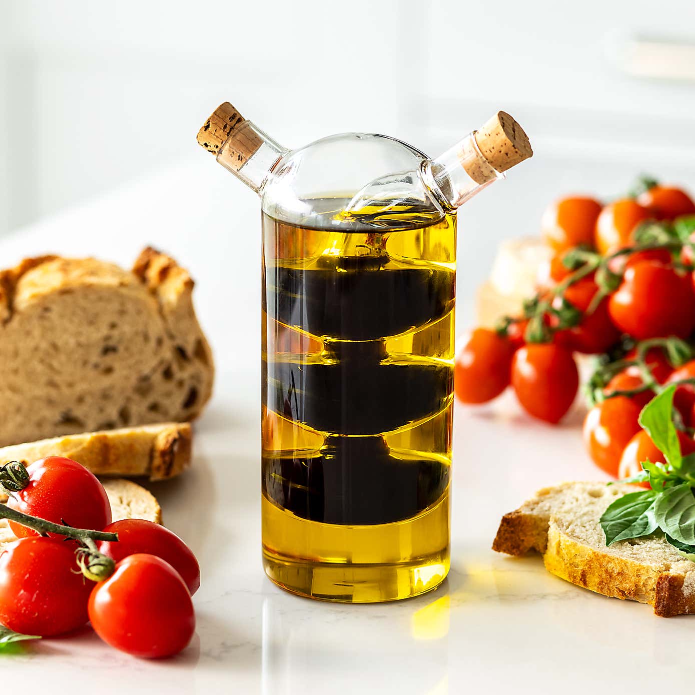 World Foods Dual Oil & Balsamic Glass Drizzler 