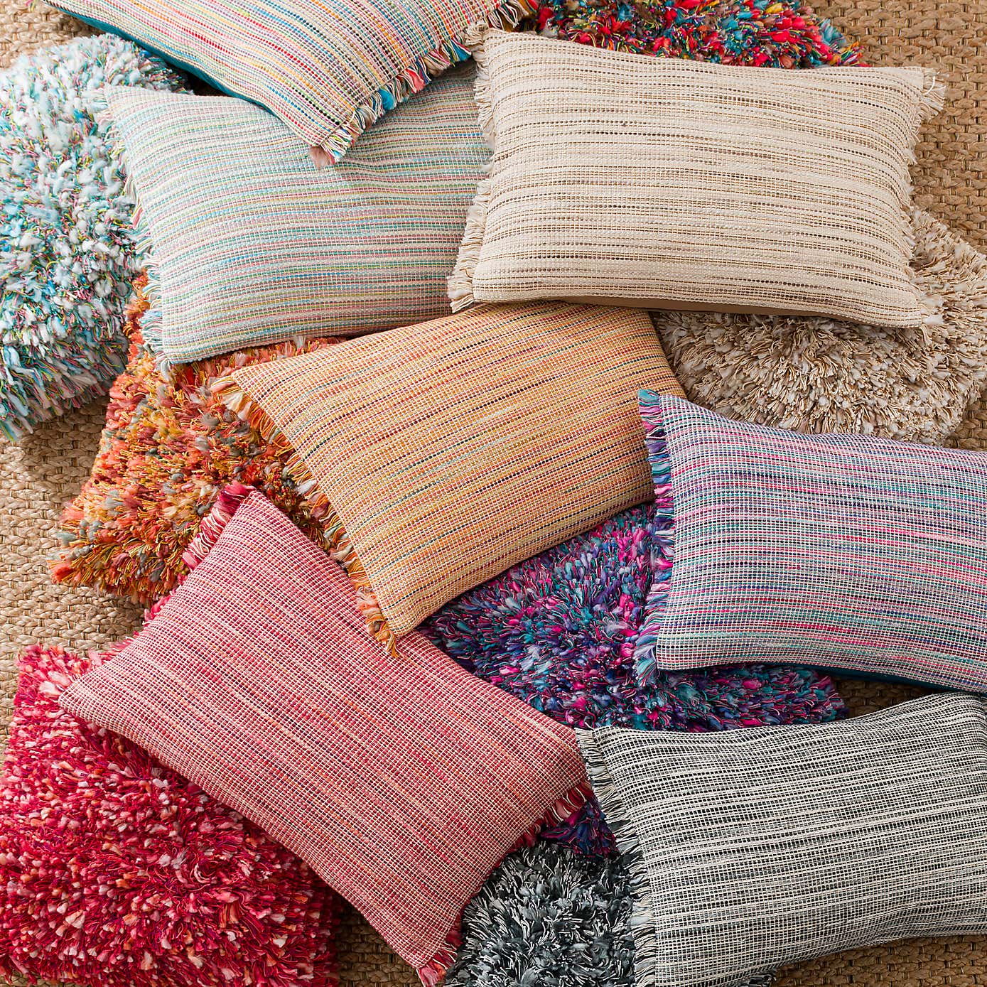 Ava Flat Weave Cotton Rectangle Cushion