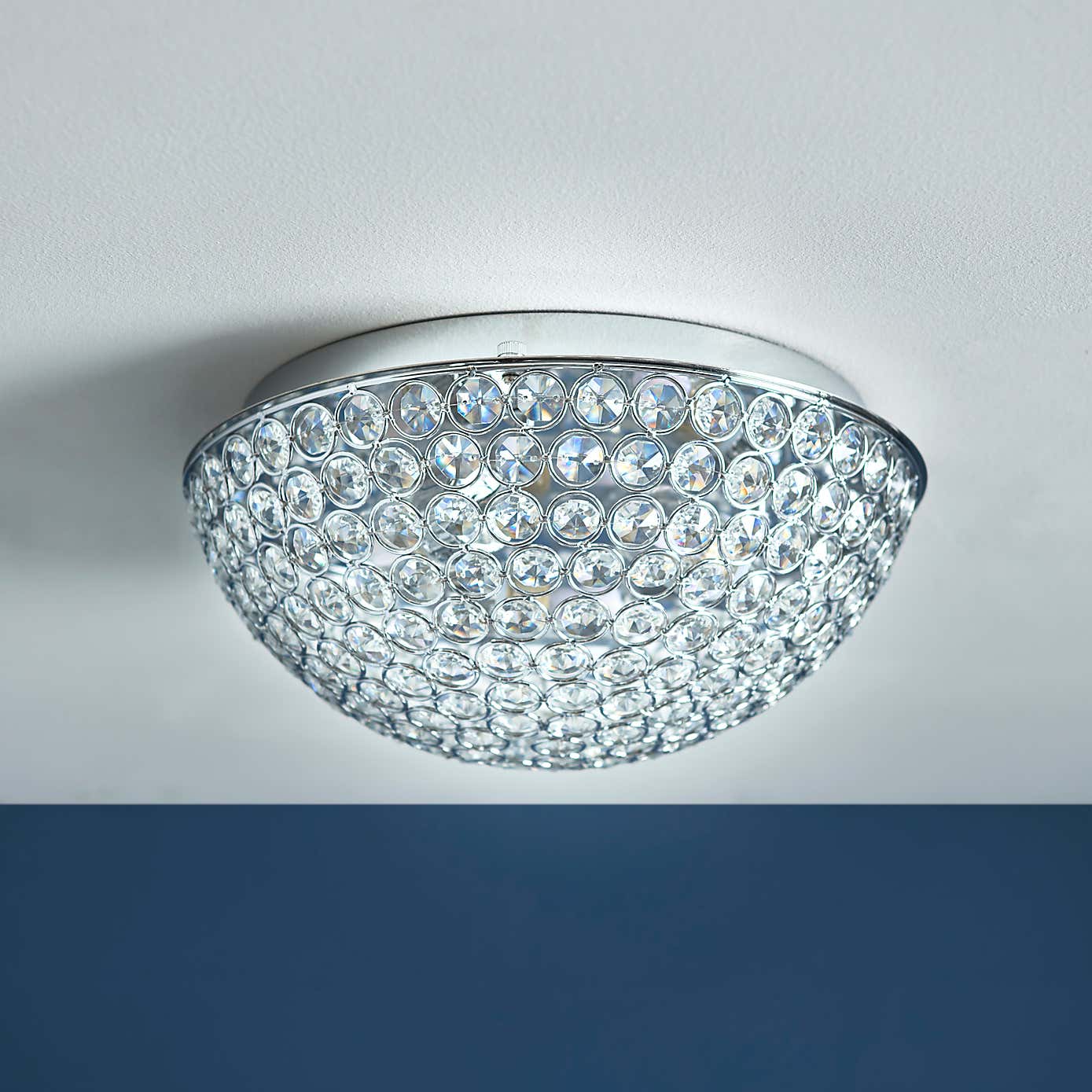 Vogue 3 Light Chryla Crystal Flush Ceiling Fitting
