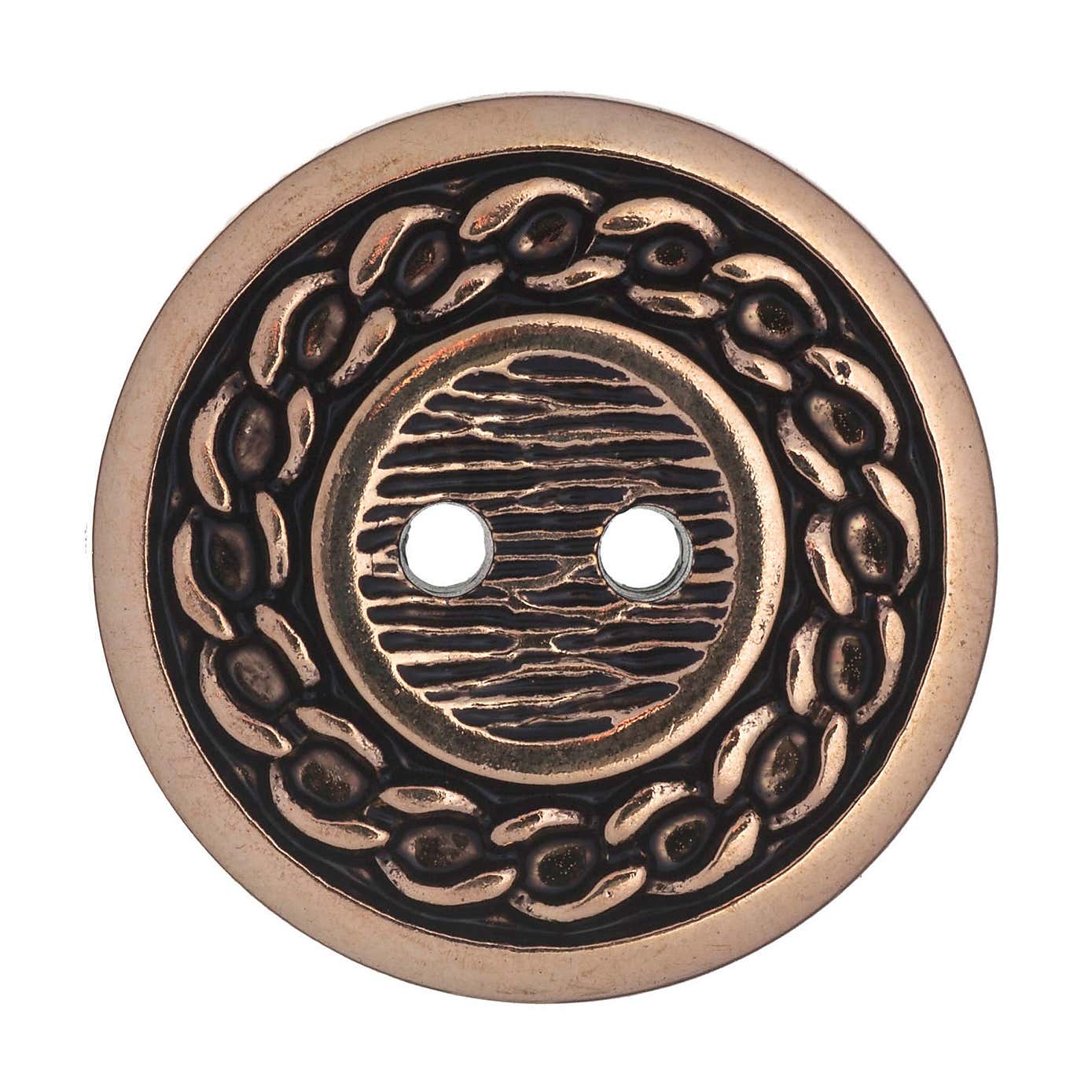 Round Chain Edge Metal Buttons 20mm. Pack of 5