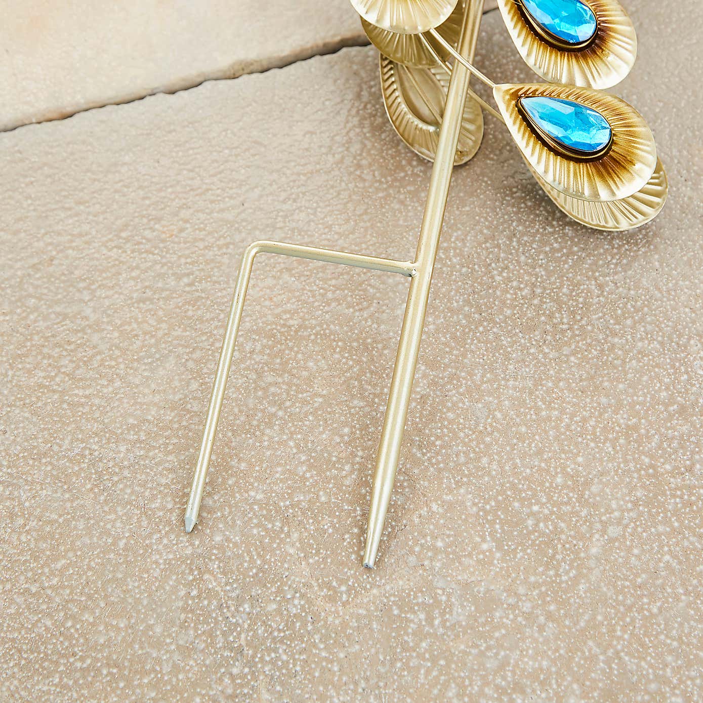 Peacock Iron Wind Spinner Stake