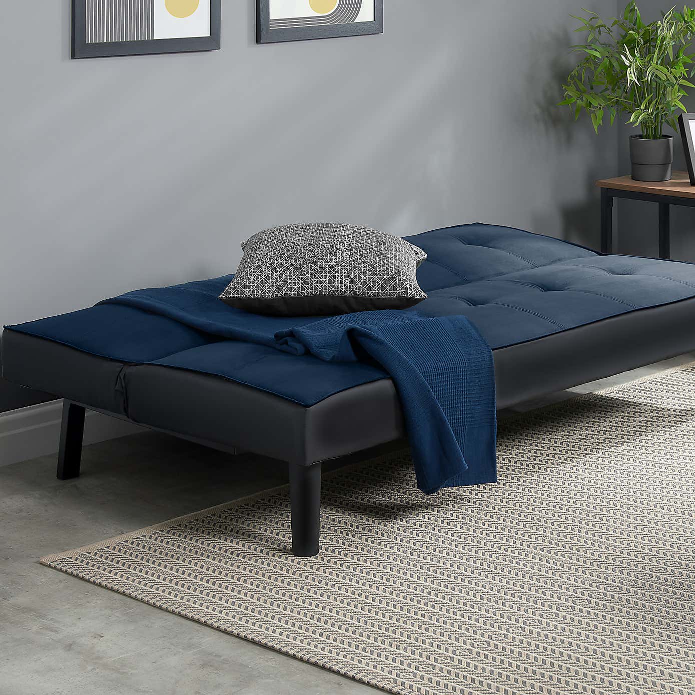 Aurora Velvet Double Sofa Bed