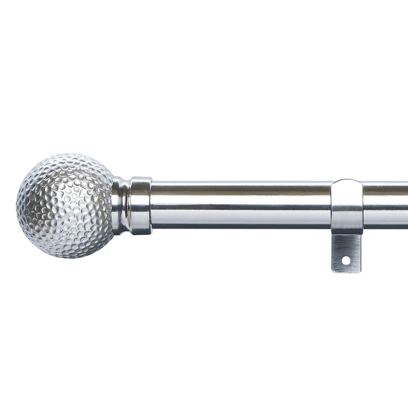 Hammered Metal Effect Extendable Eyelet Curtain Pole
