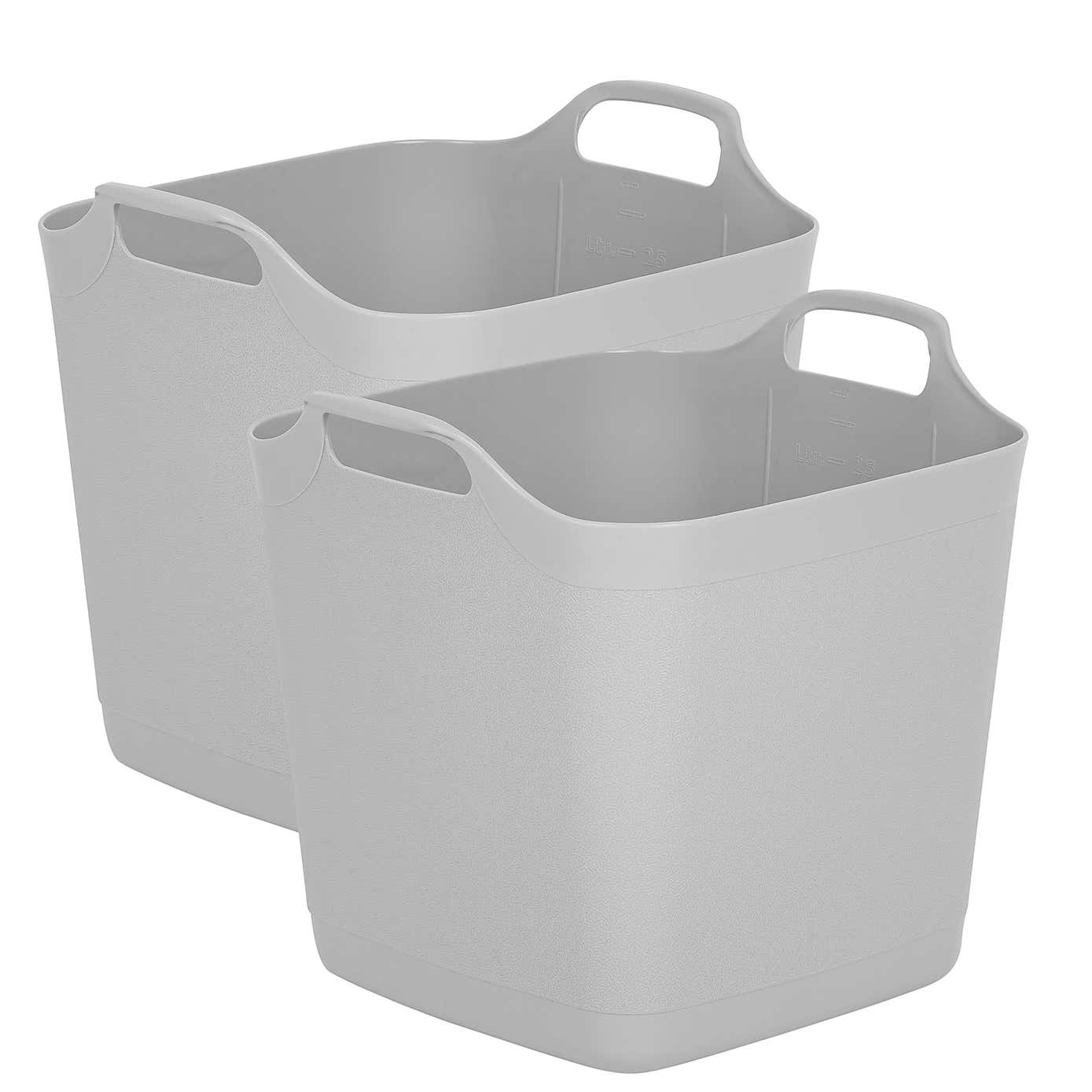 Wham Flexi-Store Set of 2 Grey Tubs