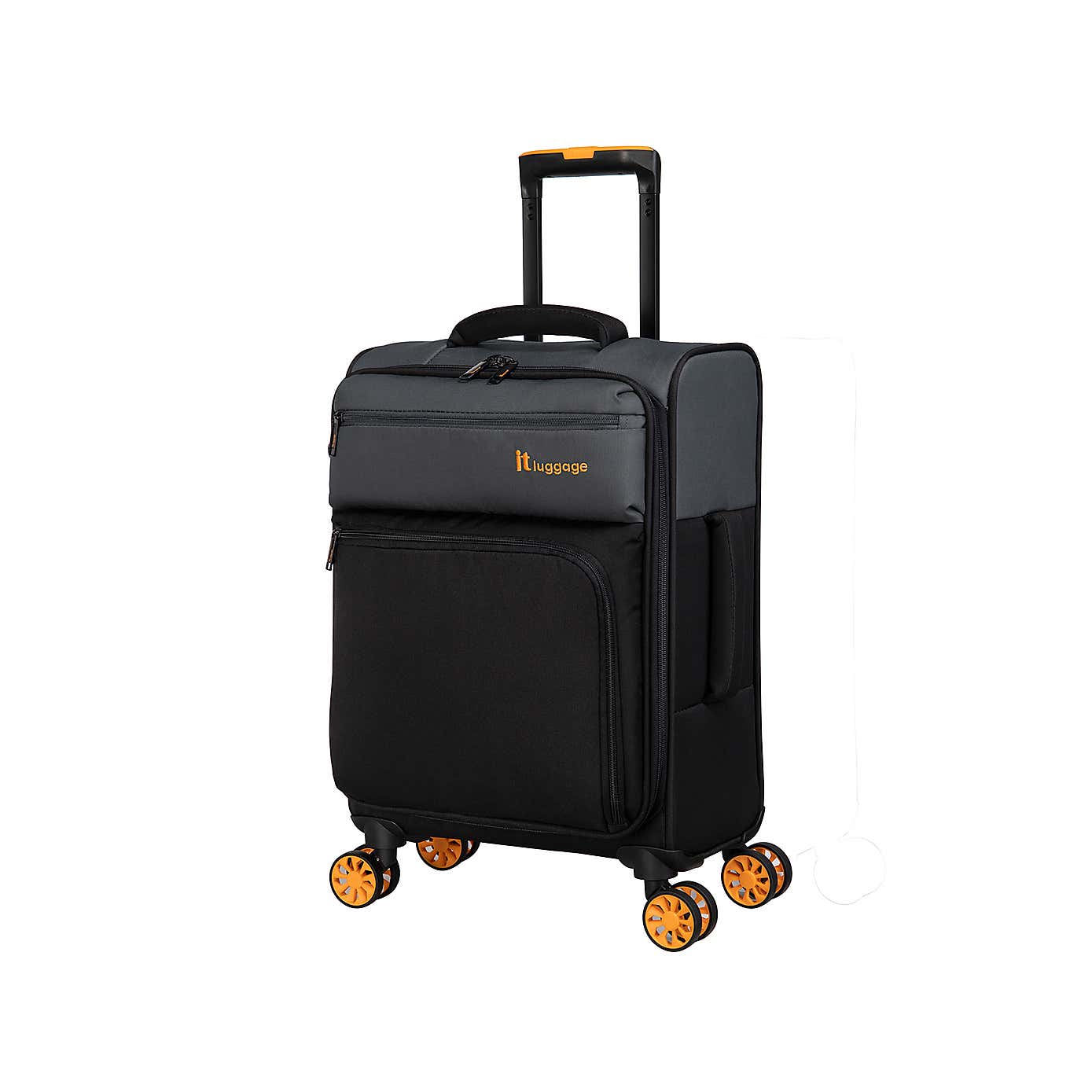 IT Luggage Pewter & Black Duo Tone Suitcase