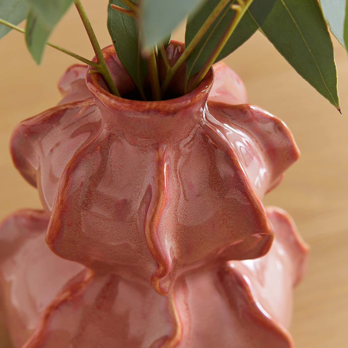 Organic Curved Ceramic Vase