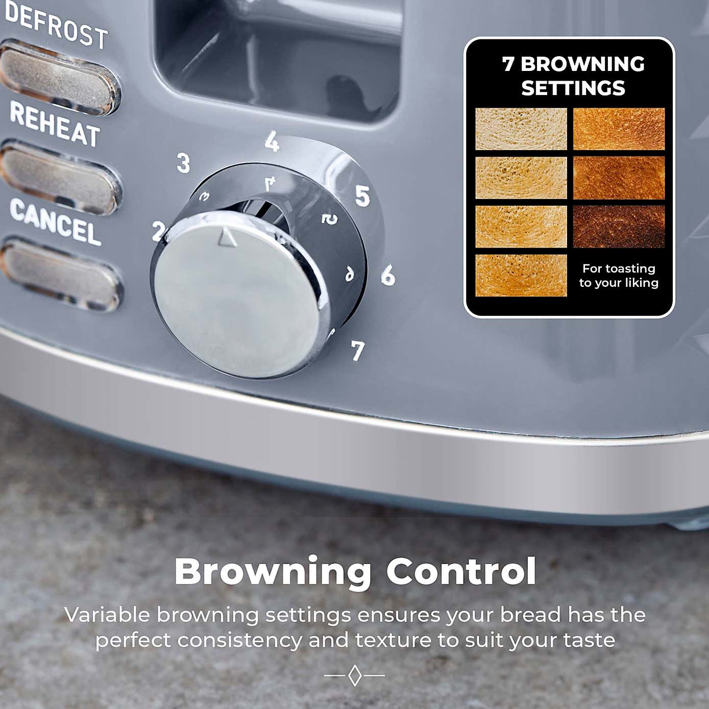 TOWER Solitaire 2 Slice Toaster