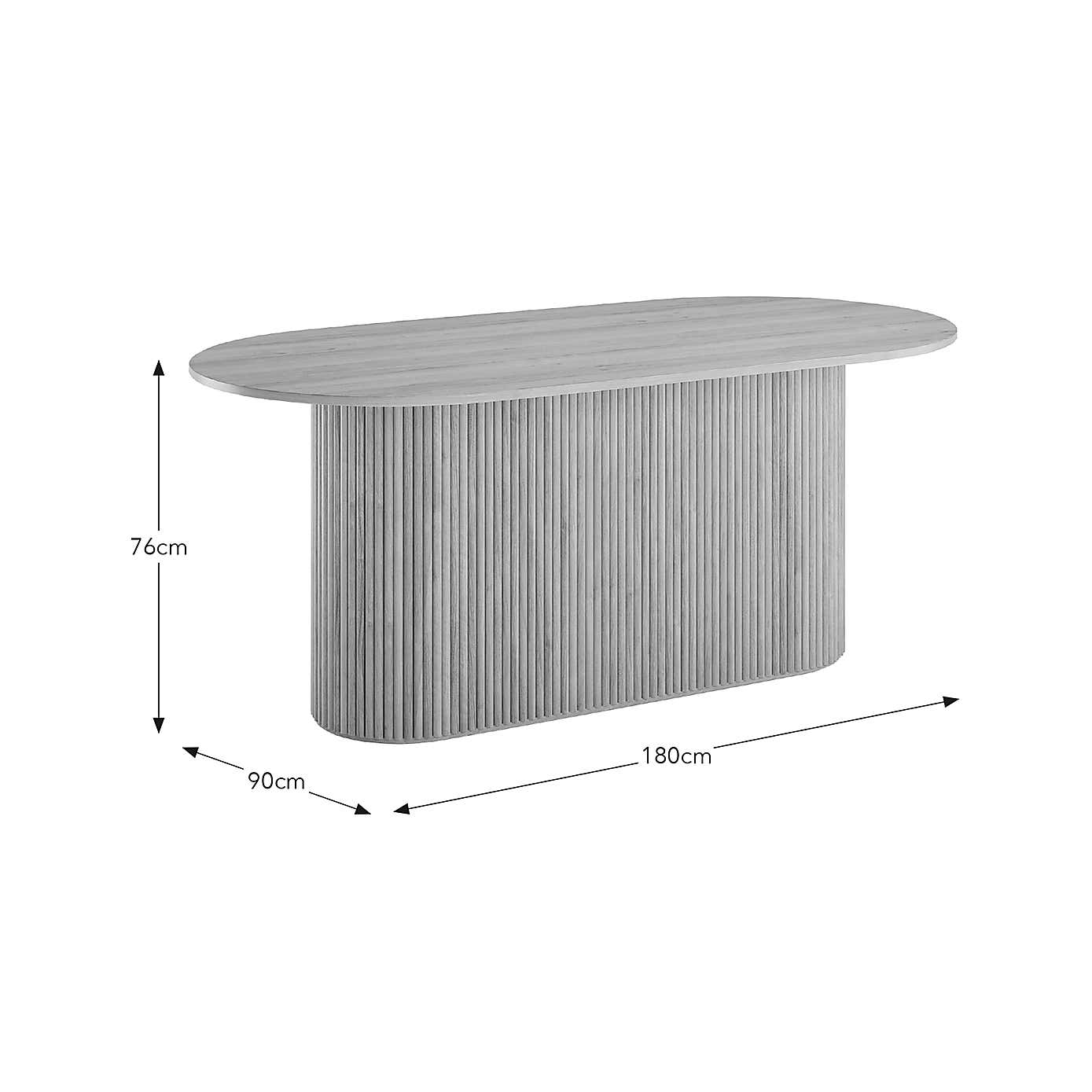 Amari 6 Seater Oval Dining Table