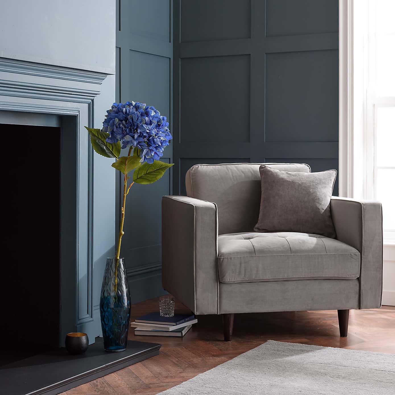 Artificial Blue Hydrangea Bouquet