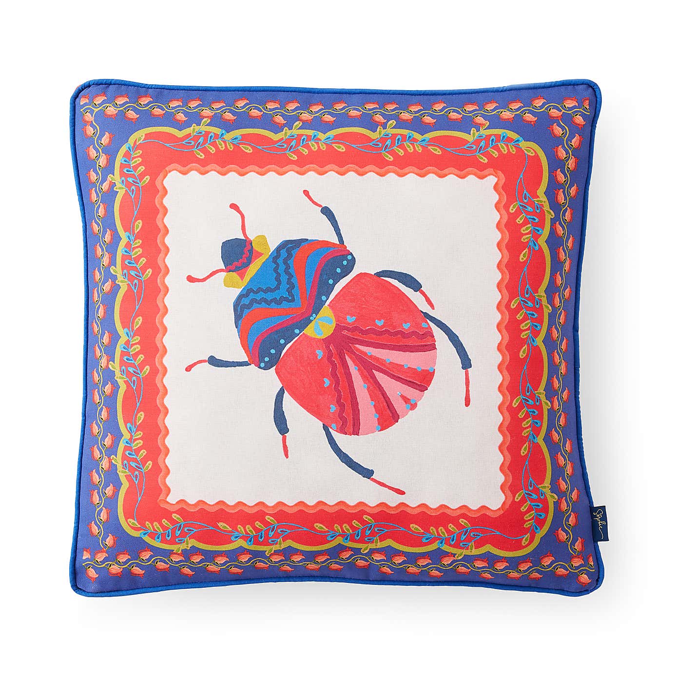 Sophie Robinson Gem Beetle Outdoor Boxed Square Cushion