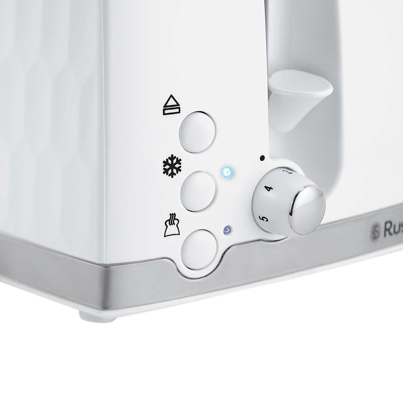 Russell Hobbs White Honeycomb Kettle and Toaster Set