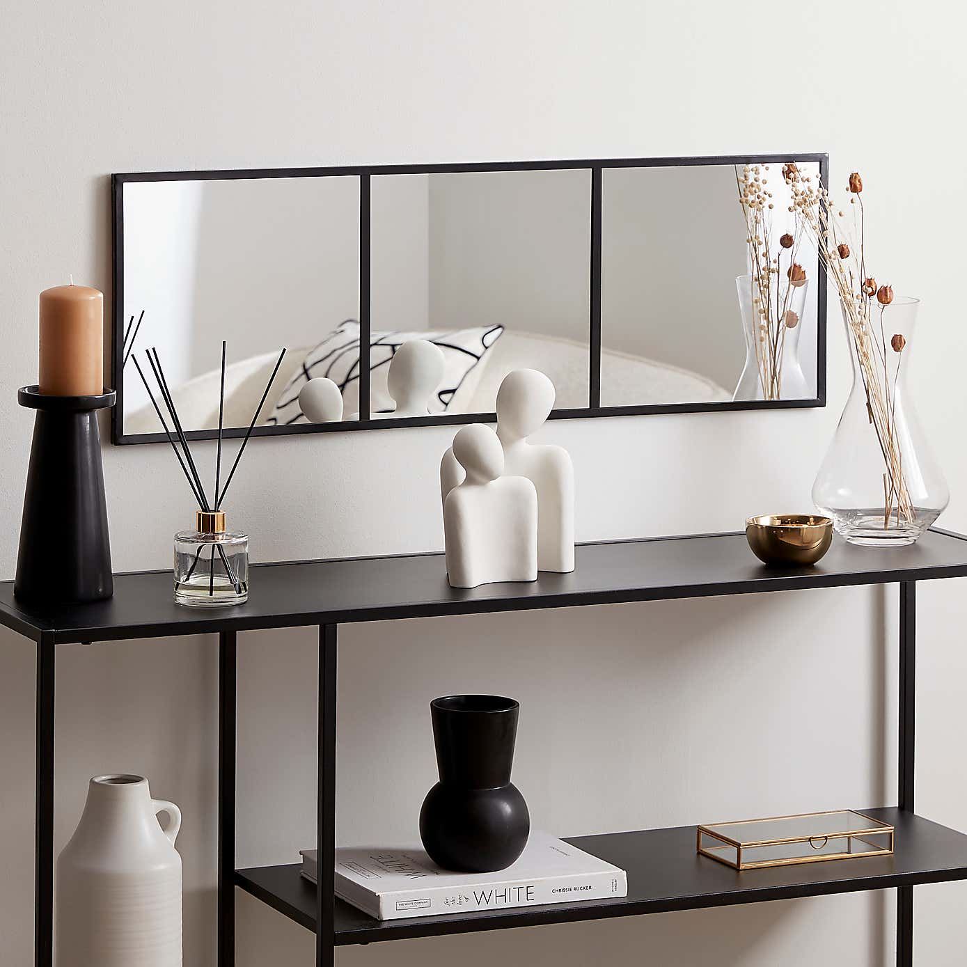 Window Lines Rectangle Full Length Wall Mirror