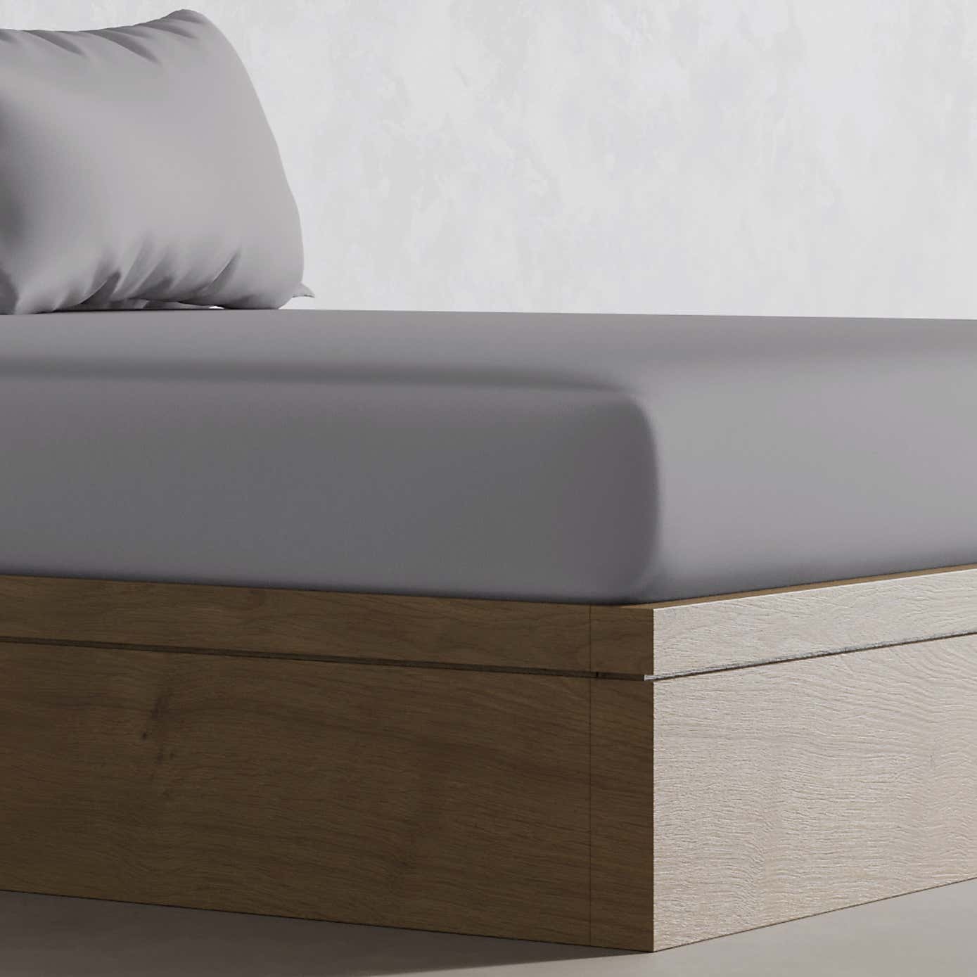 Panda Bamboo Quiet Grey Fitted Sheet