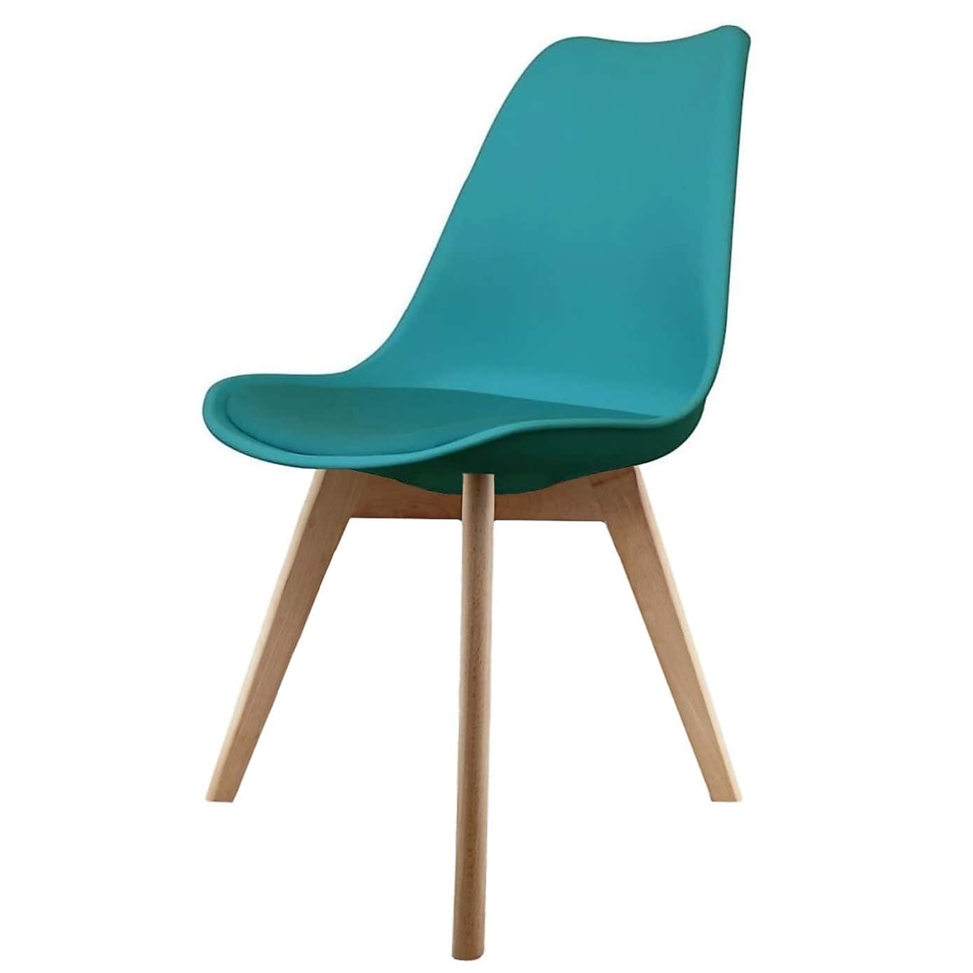 Fusion Living Soho Plastic Dining Chair with Squared Legs