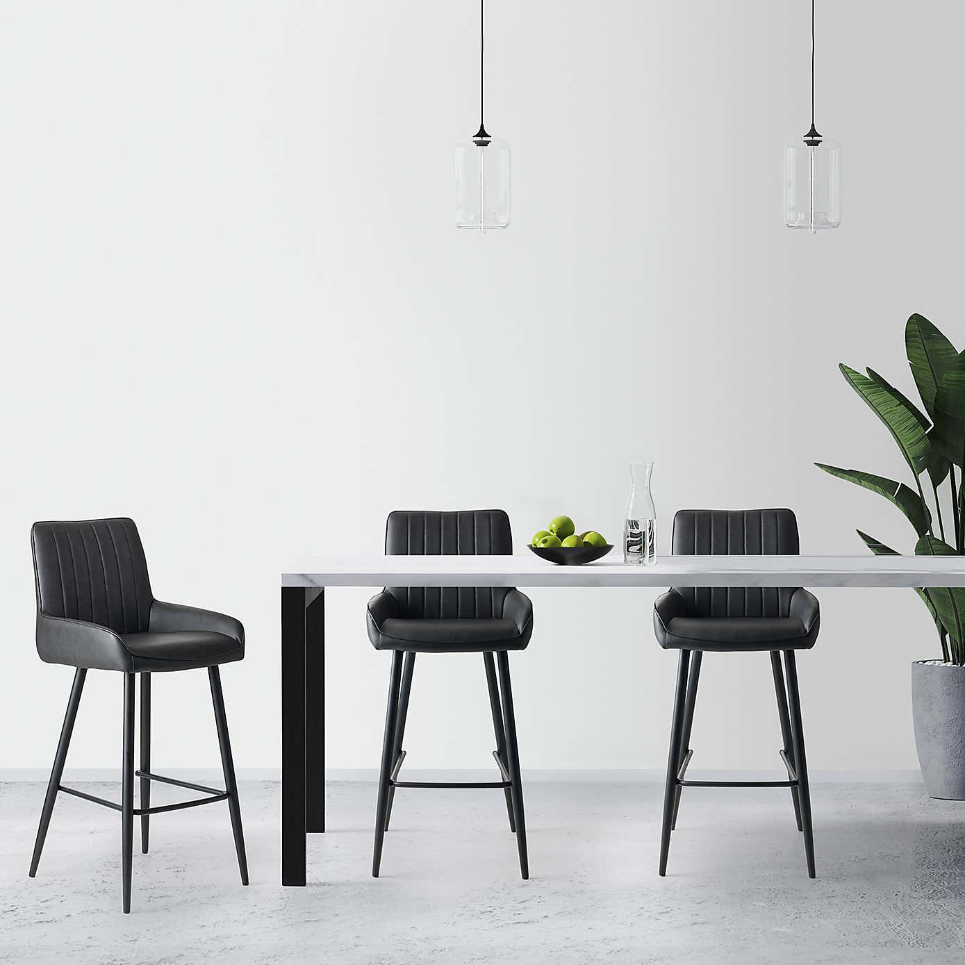 Soho Bar Stool, Faux Leather