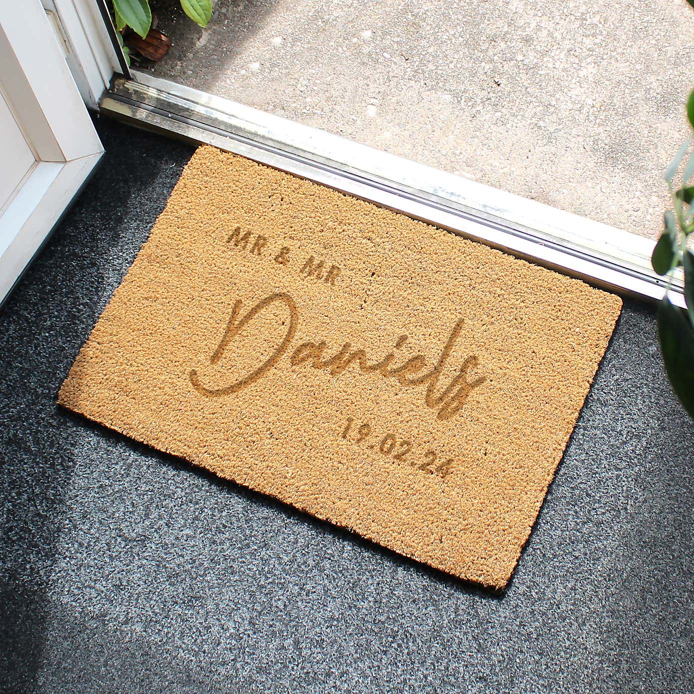 Personalised Rectangle Mr and Mrs Doormat
