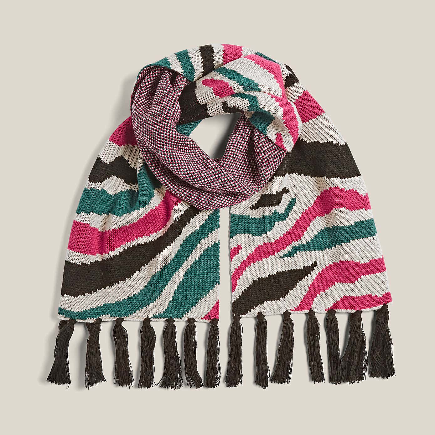 Zebra Knitted Scarf
