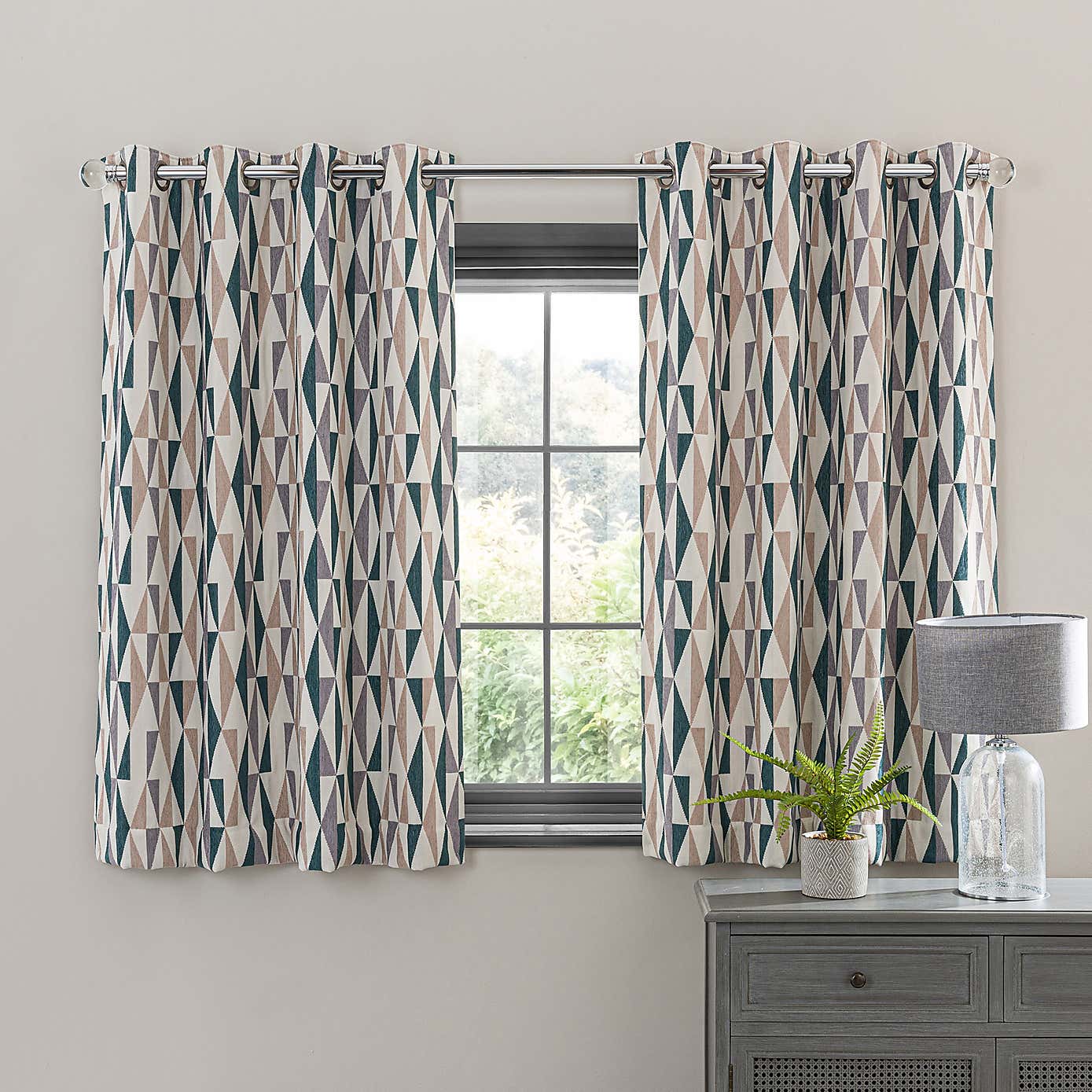 Elements Triangles Eyelet Curtains