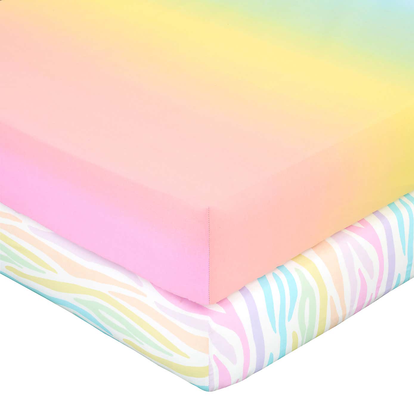 Set of 2 Pastel Ombre Fitted Sheet