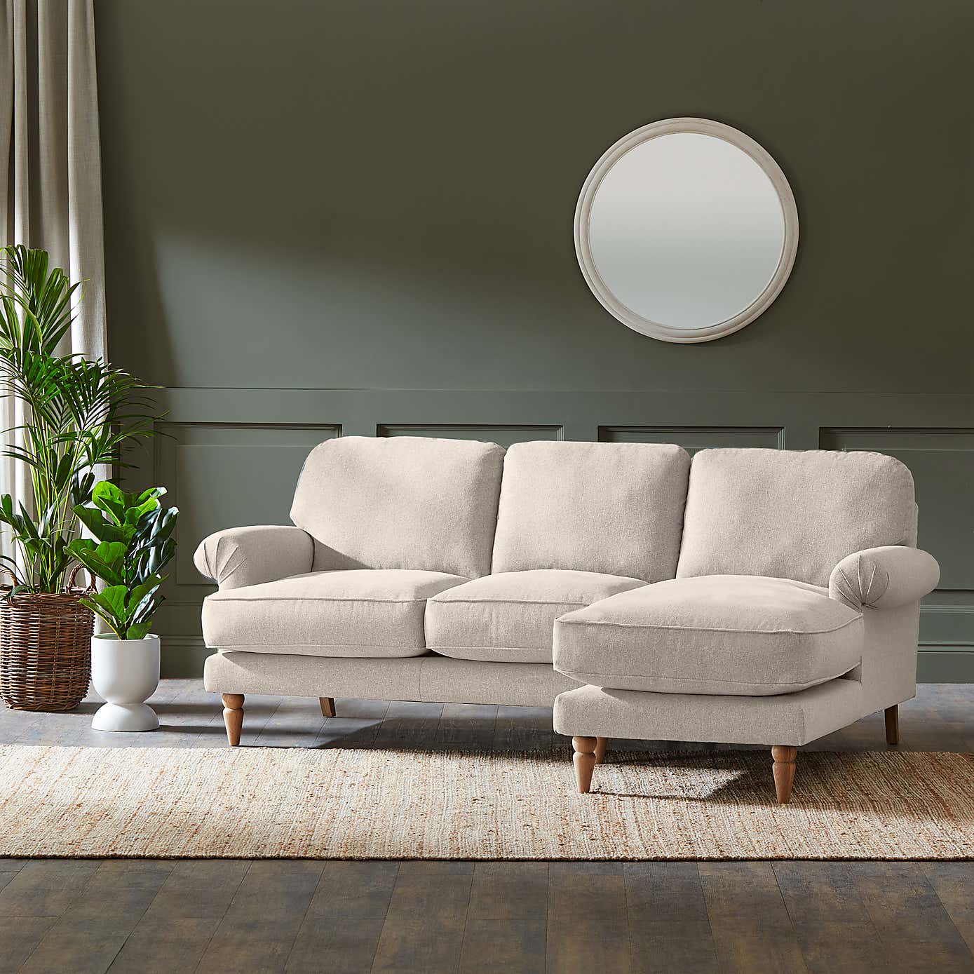 Jolene Soft Texture Corner Chaise Sofa