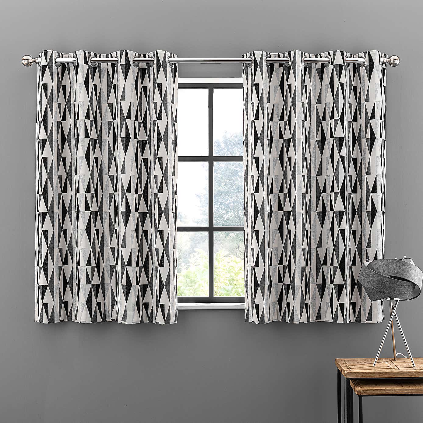Elements Triangles Eyelet Curtains