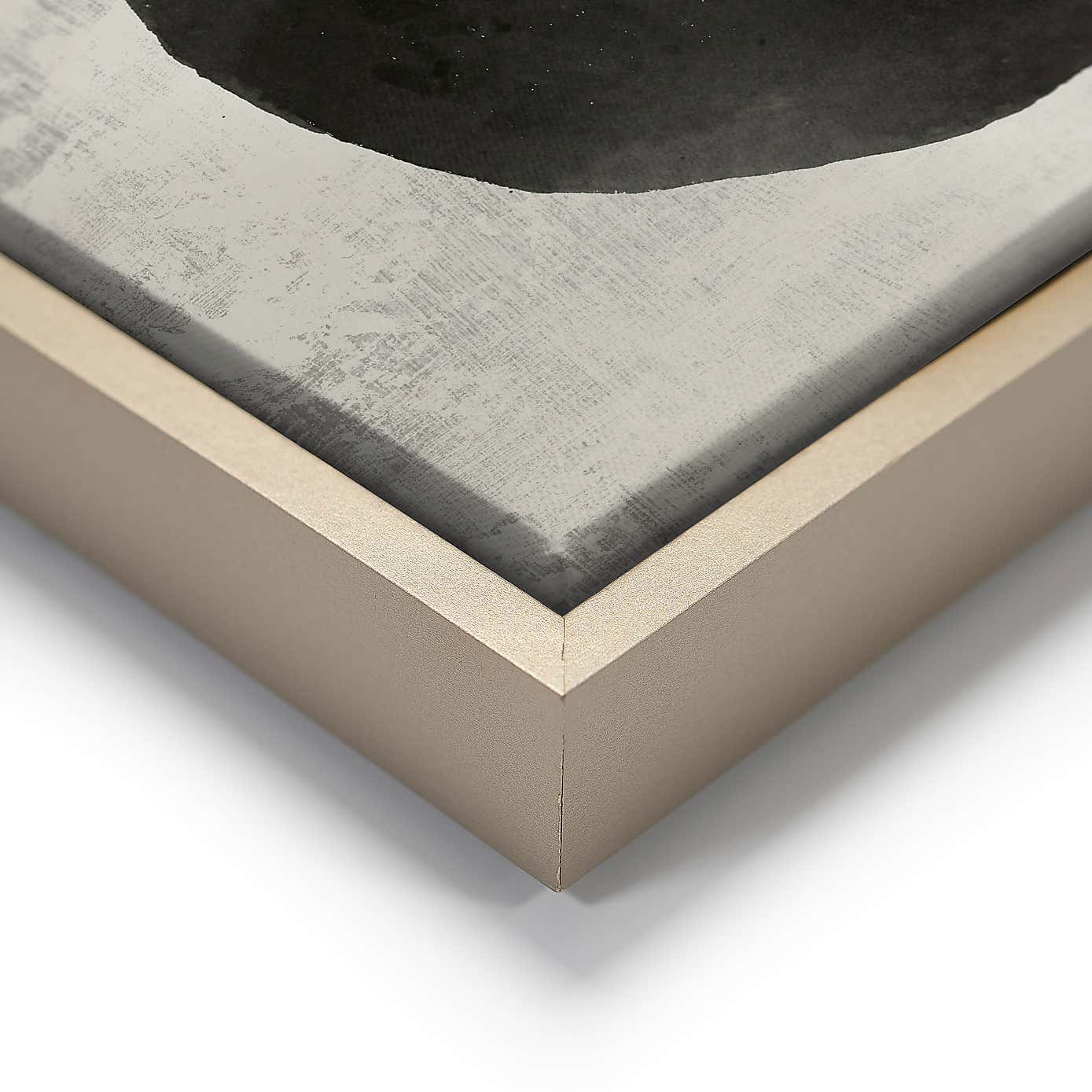 Black & Gold Rings Framed Canvas