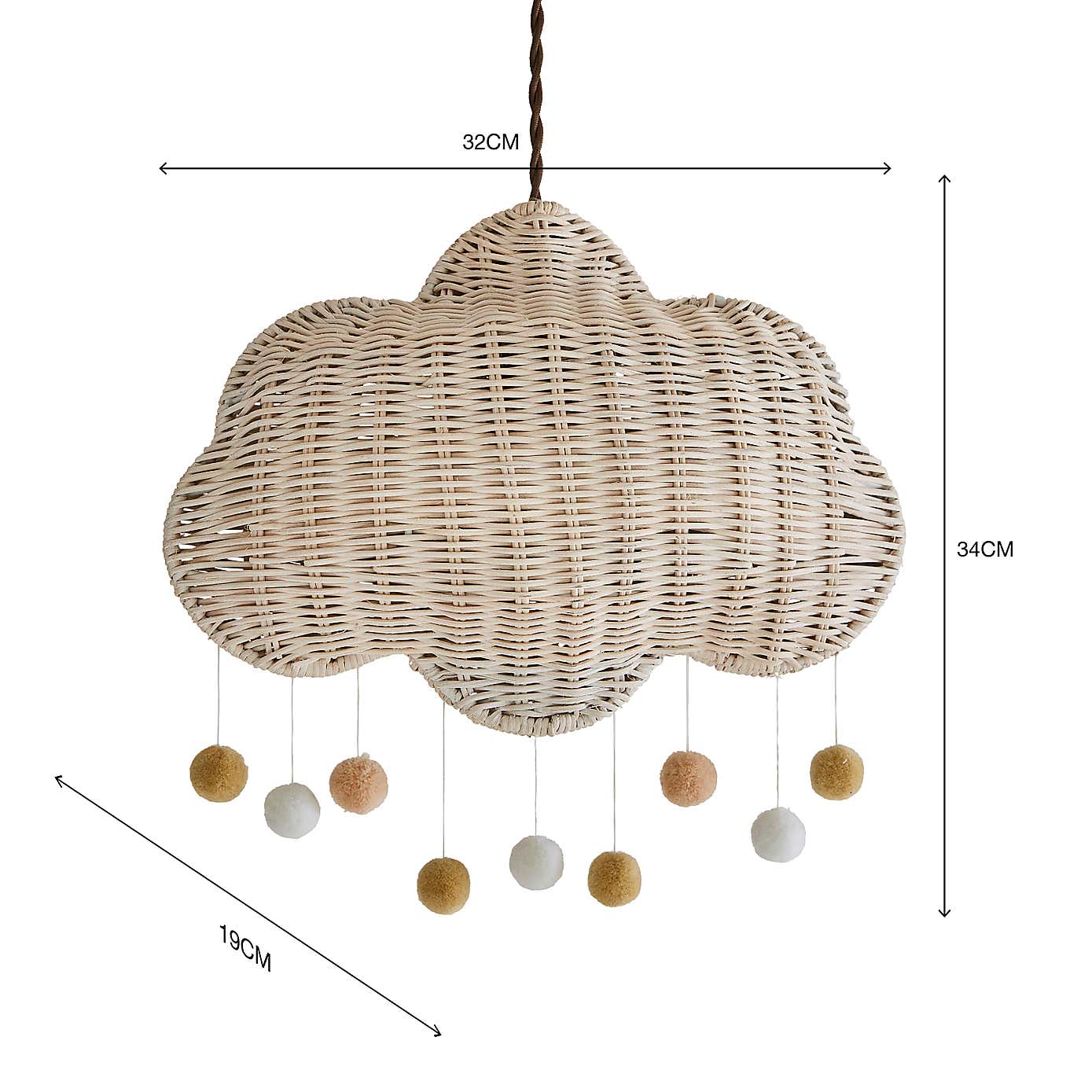 Cloud Rattan Easy Fit Pendant Shade