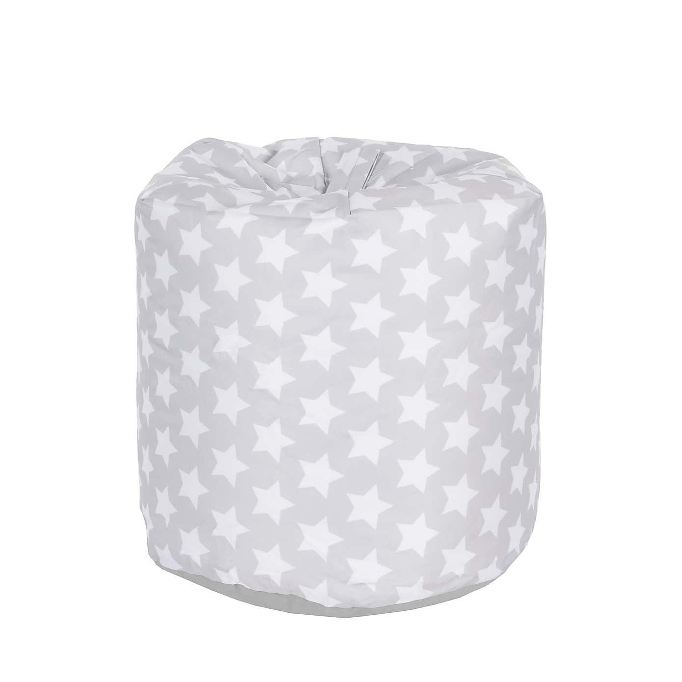 Kids Grey Stars Bean Bag
