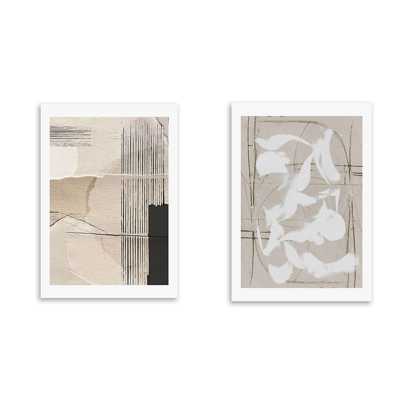 Set of 2 East End Prints Paper Abstract Prints