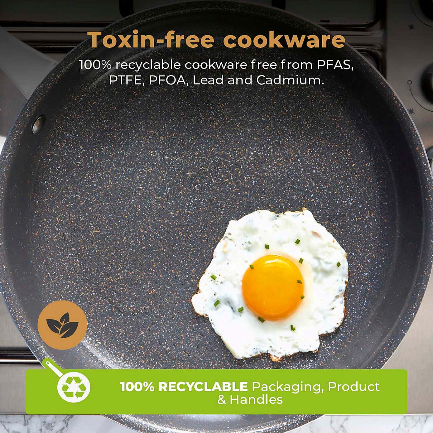 Tower Cerastone Pro 2 Piece Fry Pan Set