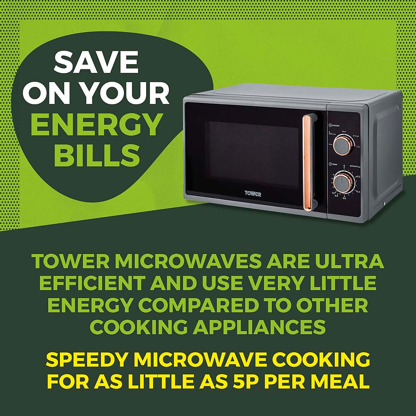 TOWER Cavaletto 20L Manual Microwave