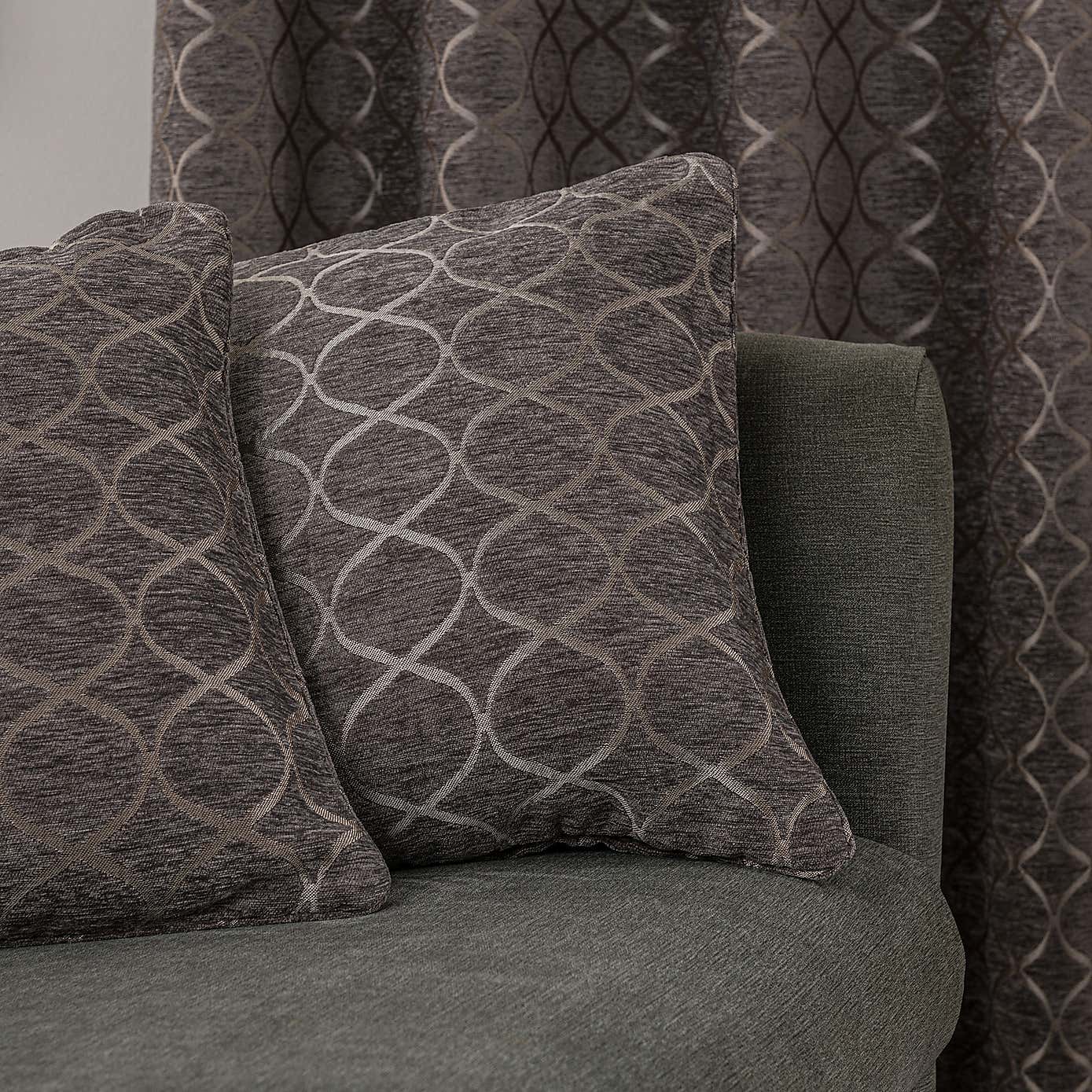 Chenille Ogee Eyelet Curtains