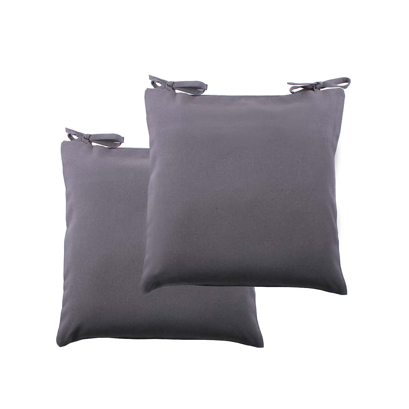 Set of 2 Plain Seat Pad Covers