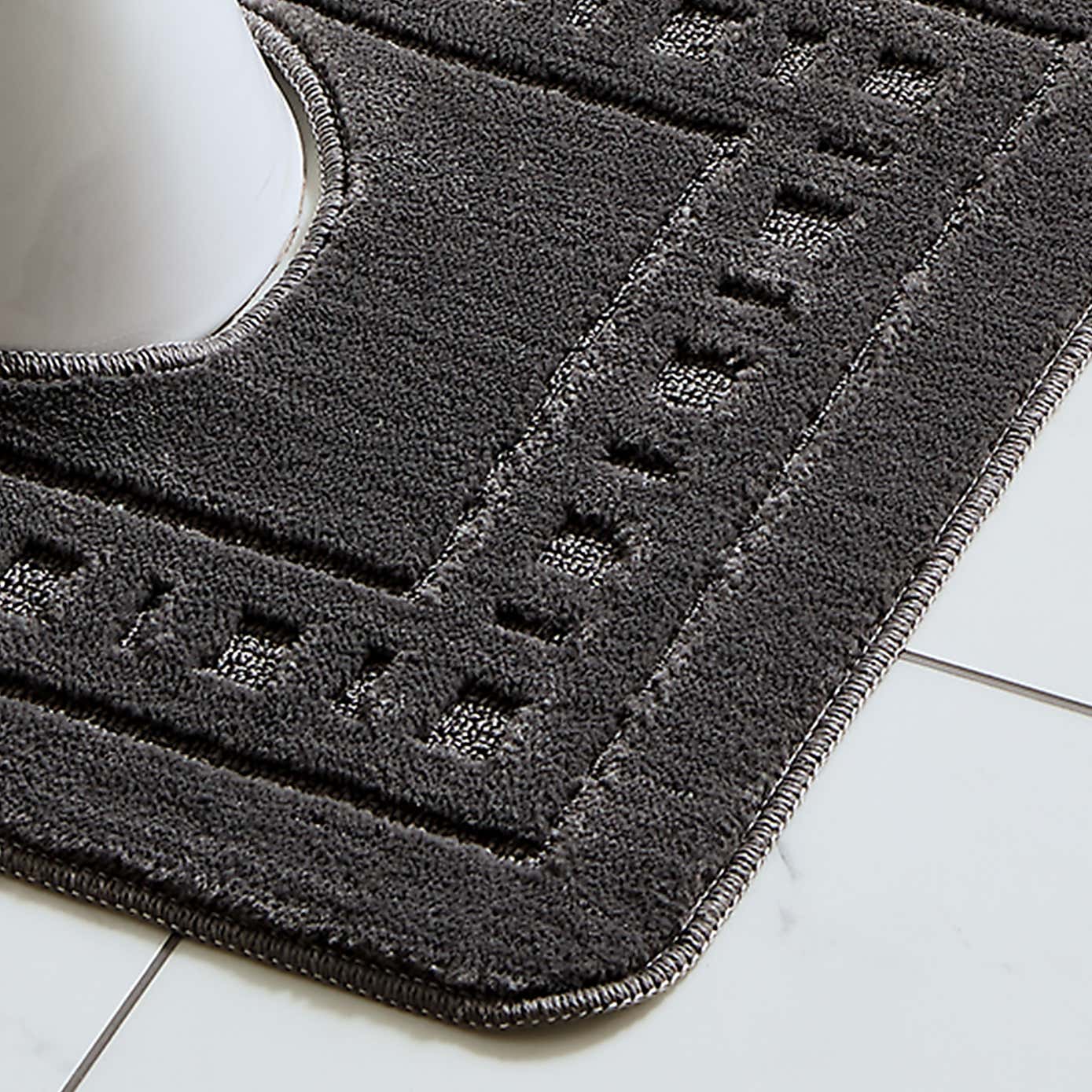 Catherine Lansfield Armoni Bath and Pedestal Mat Set