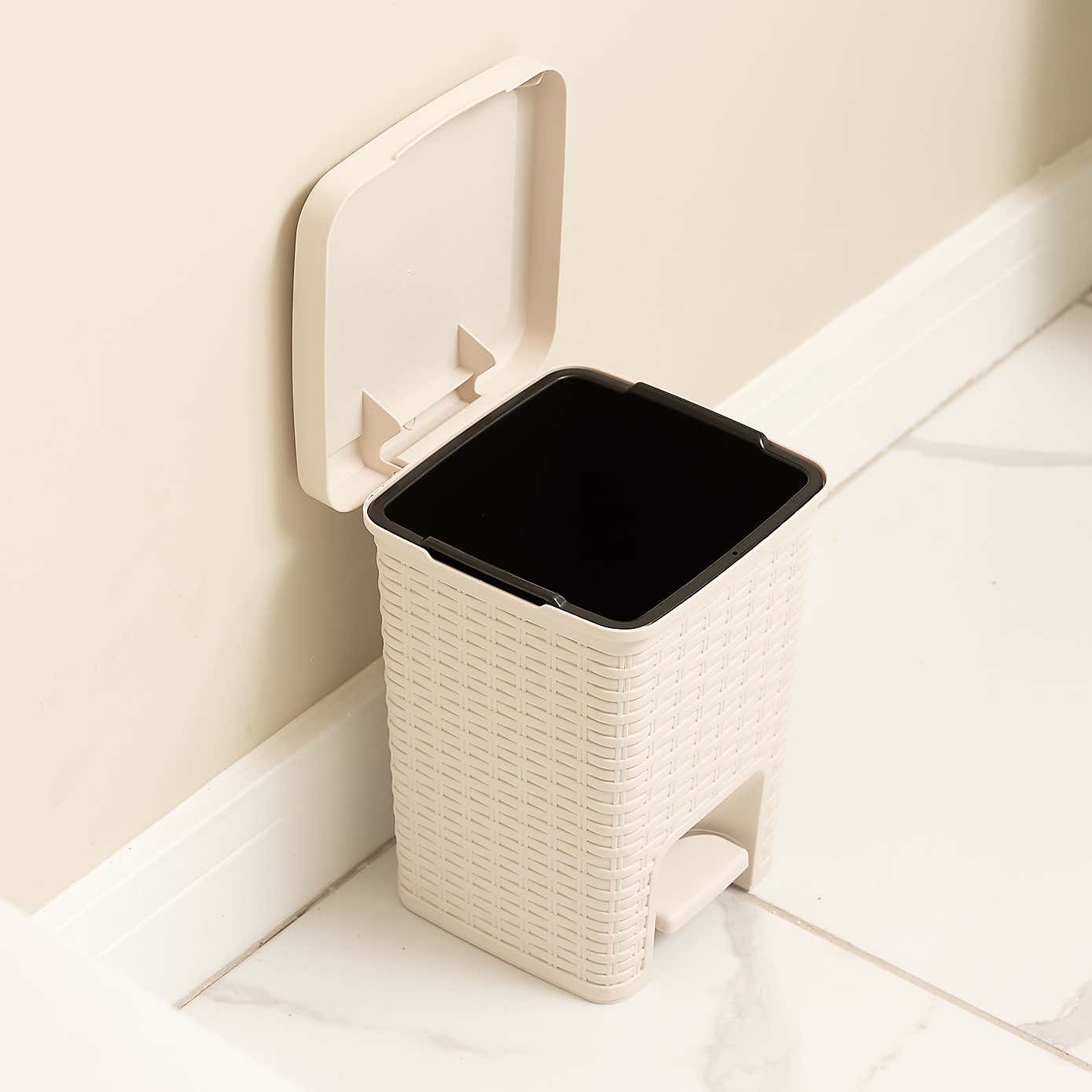 Addis Rattan Charcoal Pedal Bin