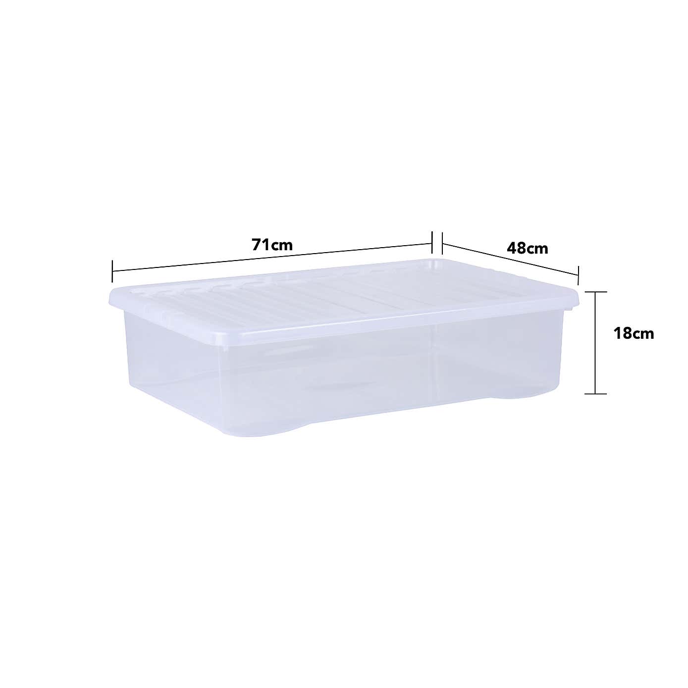 Wham Crystal Set of 4 Clear Boxes & Lids, 46L