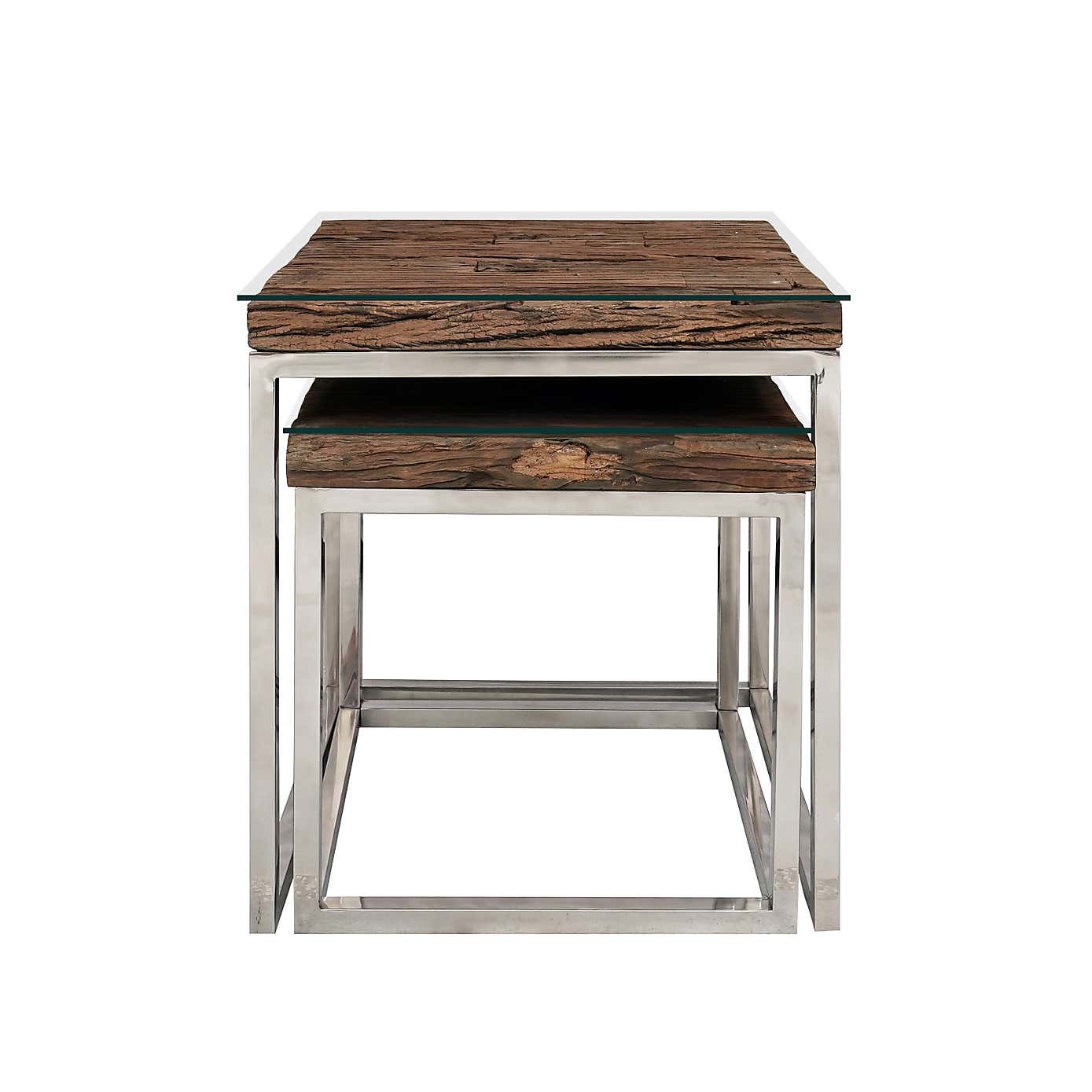 Indus Valley Railway Sleeper Nest Of 2 Tables