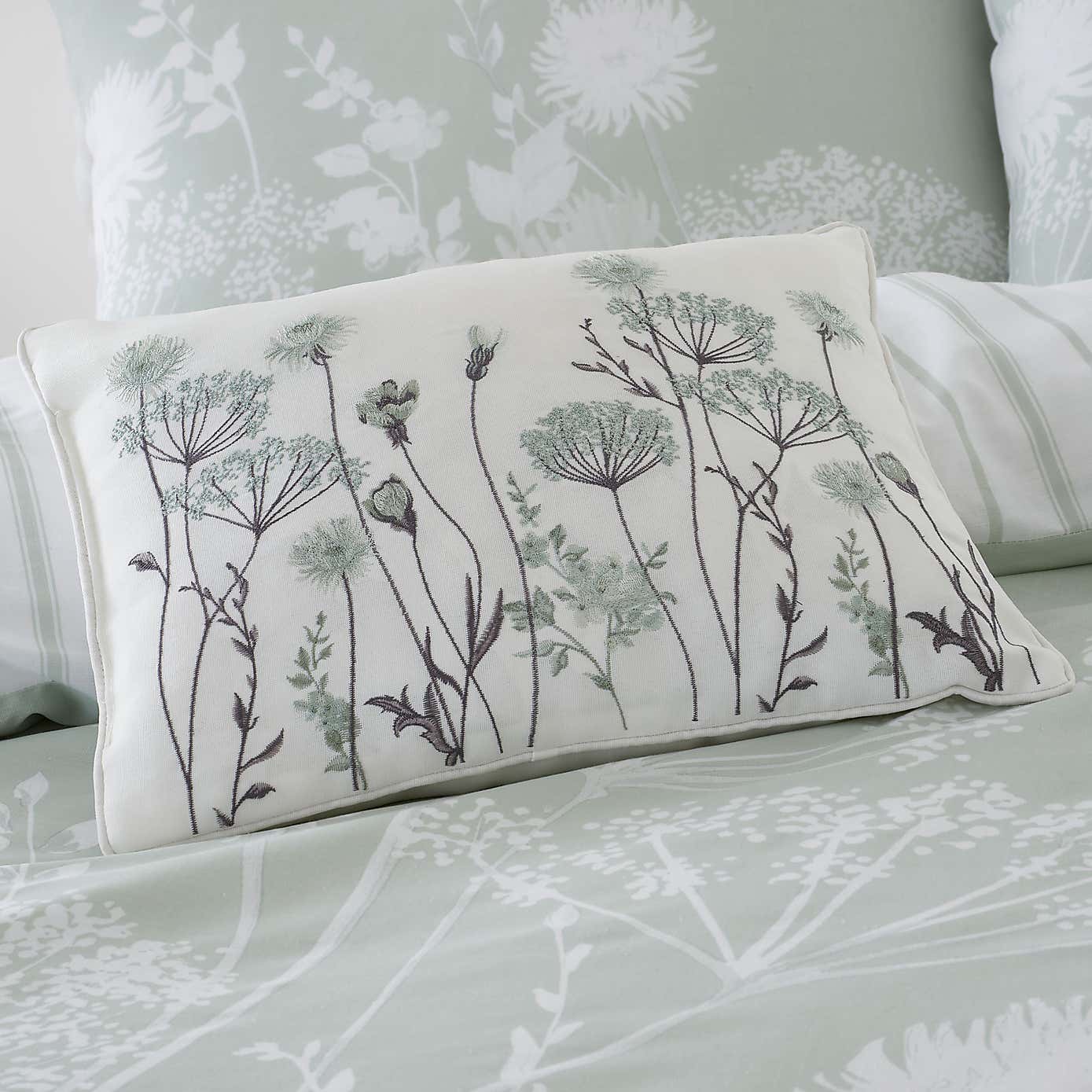 Catherine Lansfield Meadowsweet Floral Cushion