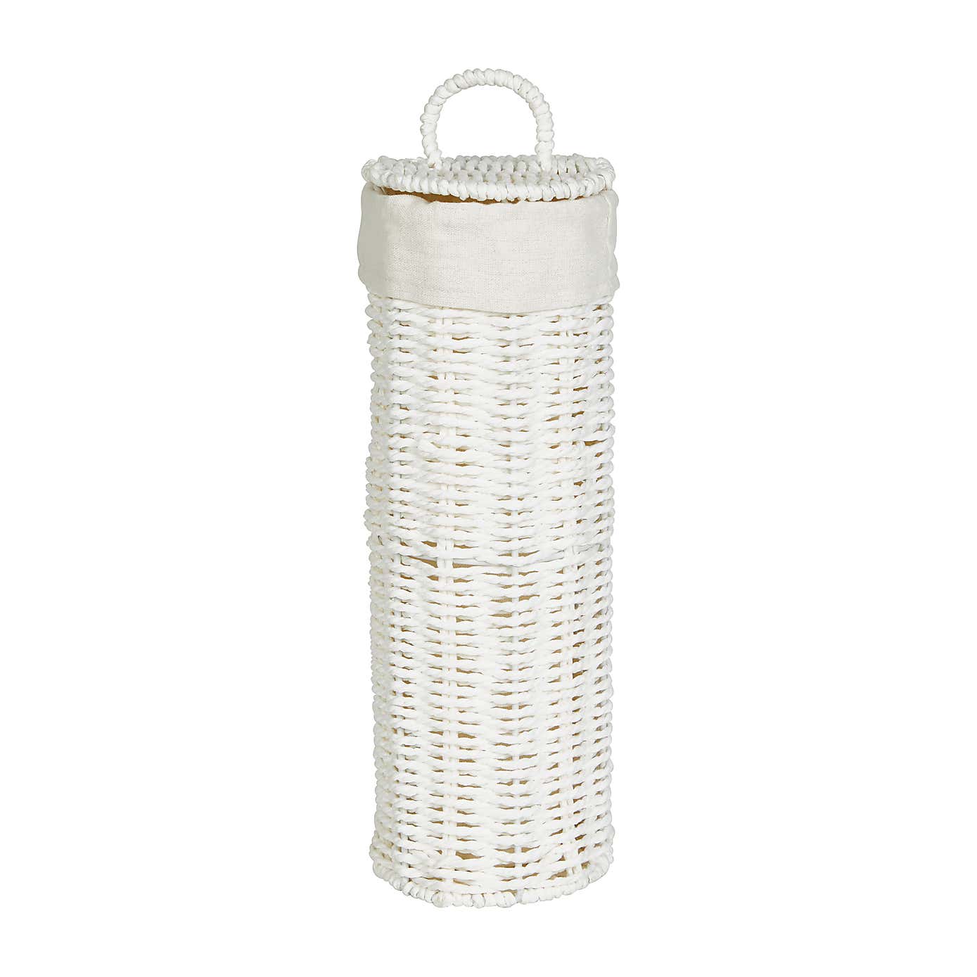 White Rope Toilet Roll Storage