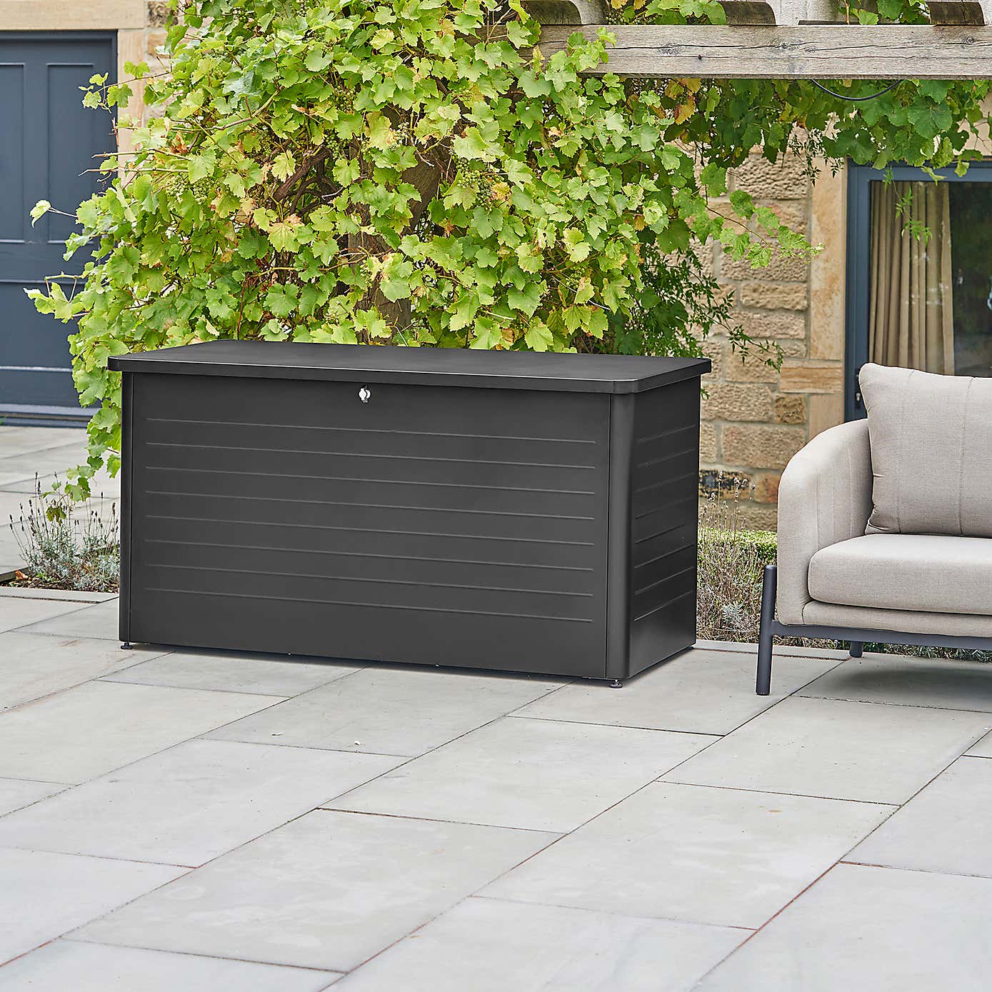 Pacific Lifestyle Rhode Island Large Galvanised Steel Cushion Box