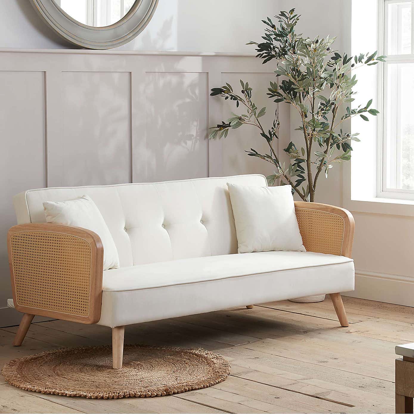 Mila Sofa Bed, Rattan