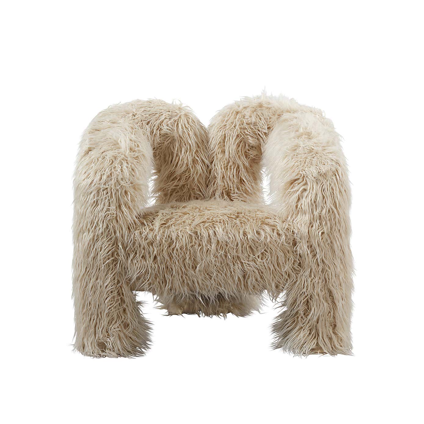 Freyja Ivory Faux Fur Occasional Armchair