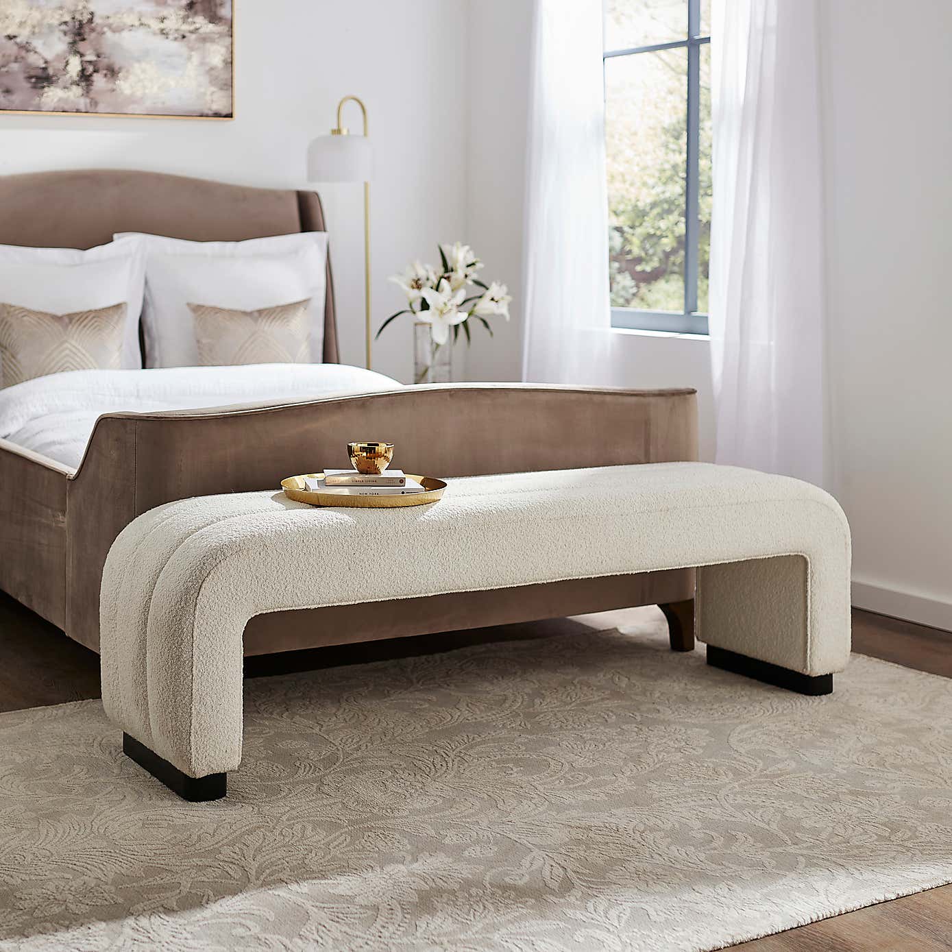 Lucilla Boucle Dining Bench