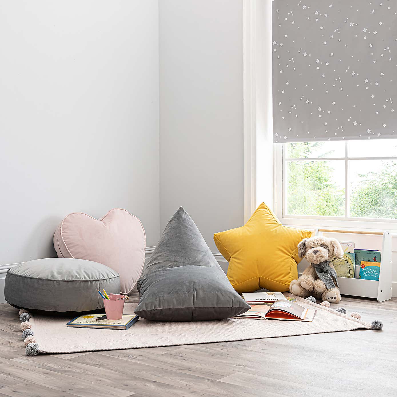 Kids Isla Star Pouffe Citrus