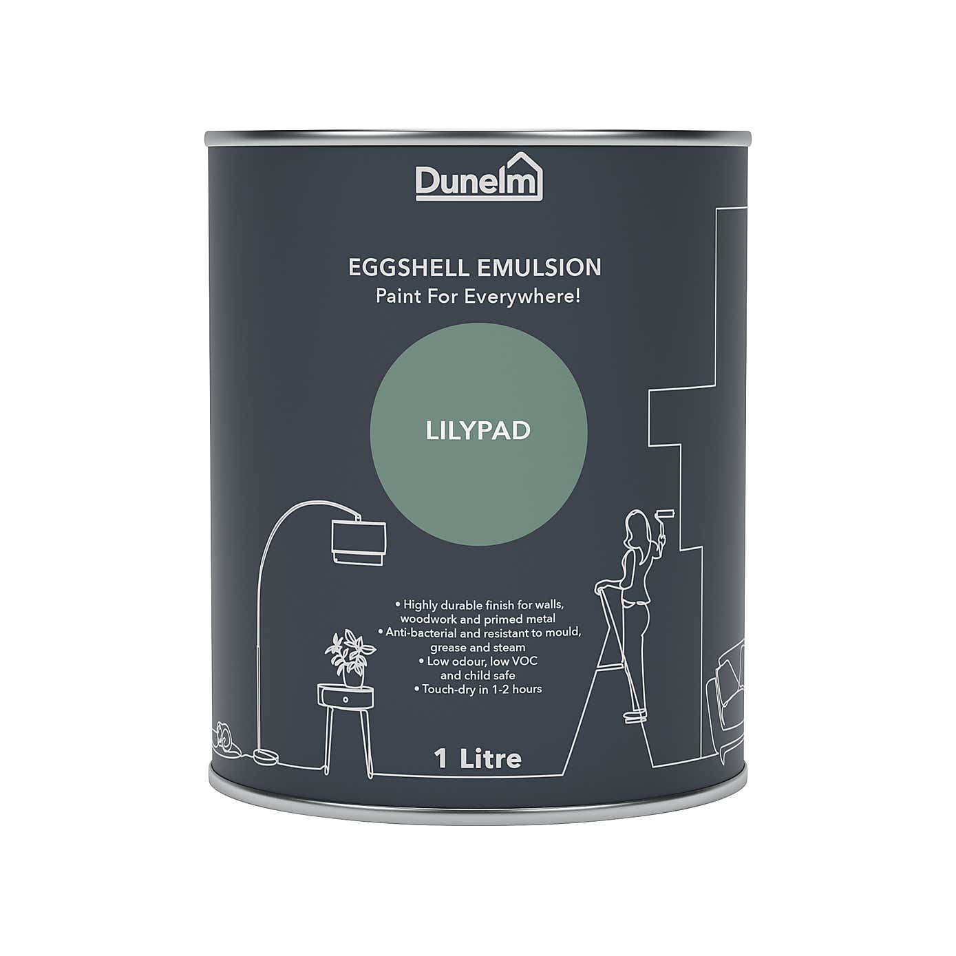 Dunelm Lilypad Eggshell Emulsion Paint